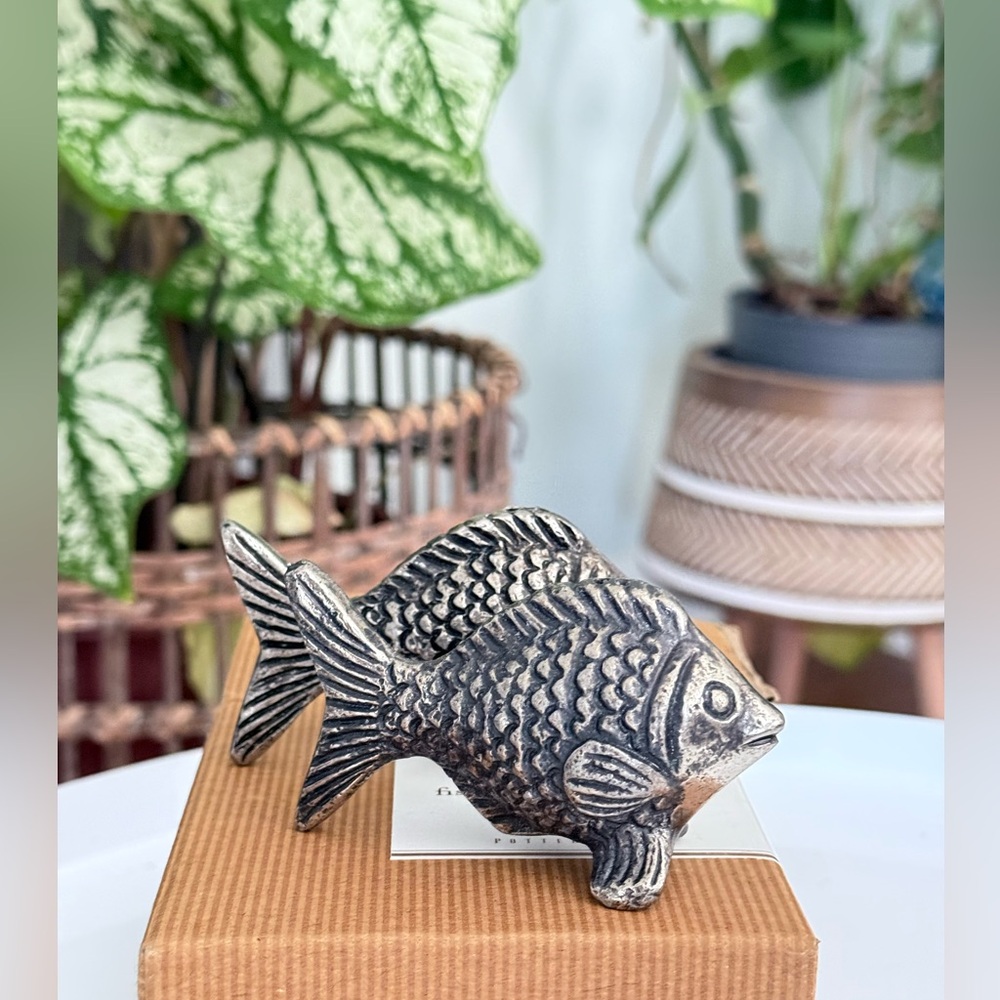 New in box! Pottery Barn Fish Salt and Pepper Shakers